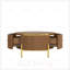 Table basse moderne avec 2 grands tiroirs, rangement spacieux et design élégant pour le salon