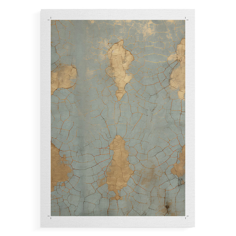 Reproduction abstraite d'époque rétro - impression sur toile seulement - non encadrée, H 12 po x l 8 po