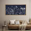 «Vibrant Wildflower Blossoming Flowers» sur fond bleu sarcelle, reproduction sur toile-98042446-111375437