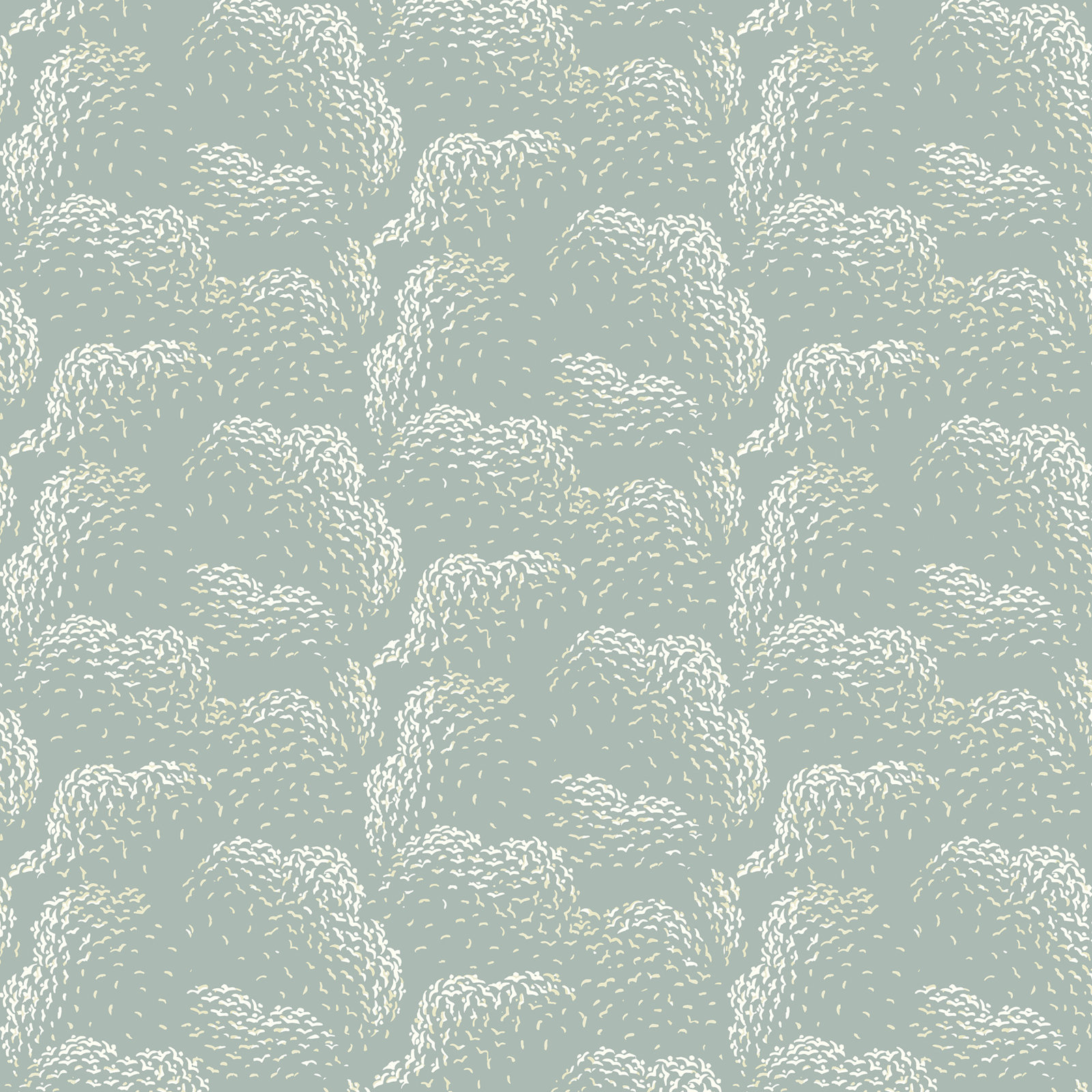 Revel Mid-Century Abstract Peel & Stick Wallpaper, Ash Blue, Non-pasted