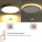 Flush Mount Ceiling Light Fixture 2 Pack With Remote Control, Nightlight Warm 3000K, 12Inch 28W Round Modern Ceiling Light, 3 Light Color Changeables, Brightness(10% To 100%) Adjustable