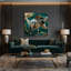 «Dinosaur Dilophosaurus Green», art mural sur toile-936414176