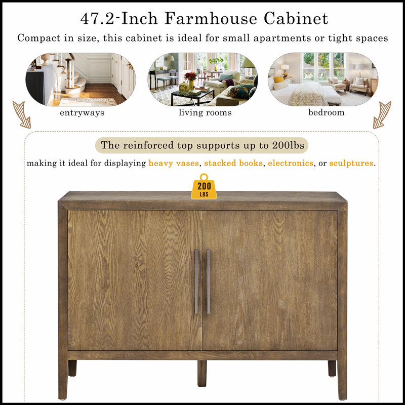 Buffet 47,2 pouces Farmhouse, Espresso