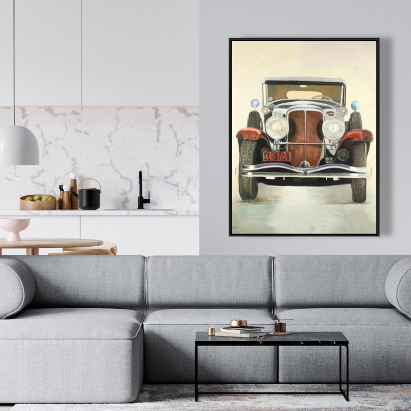 Reproduction de voiture de luxe rétro sur toile