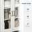 Space-saving Storage Particle Board Modern Bathroom Linen Tower For Contemporary Spaces