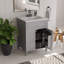 Meuble-lavabo de salle de bain avec lavabo, meuble-lavabo avec tiroir rabattable, 3 tiroirs, porte à fermeture en douceur-75598046-75598042