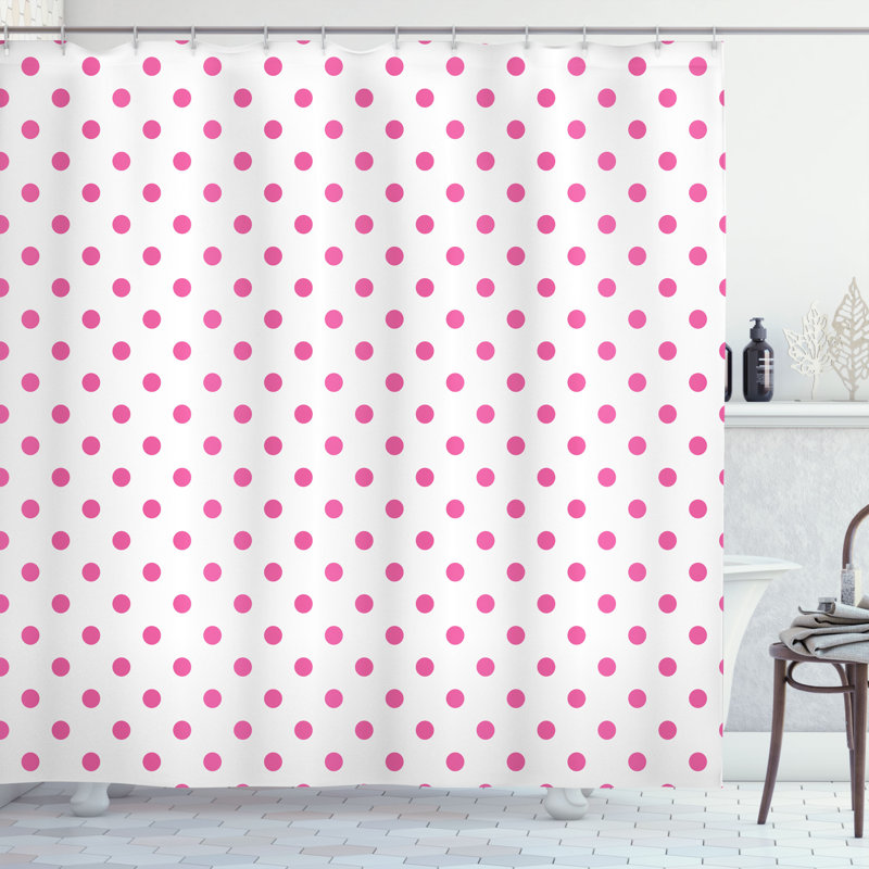 Dots Shower Curtain with Hooks Included