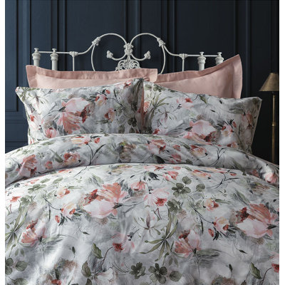 Satin Floral Duvet Cover