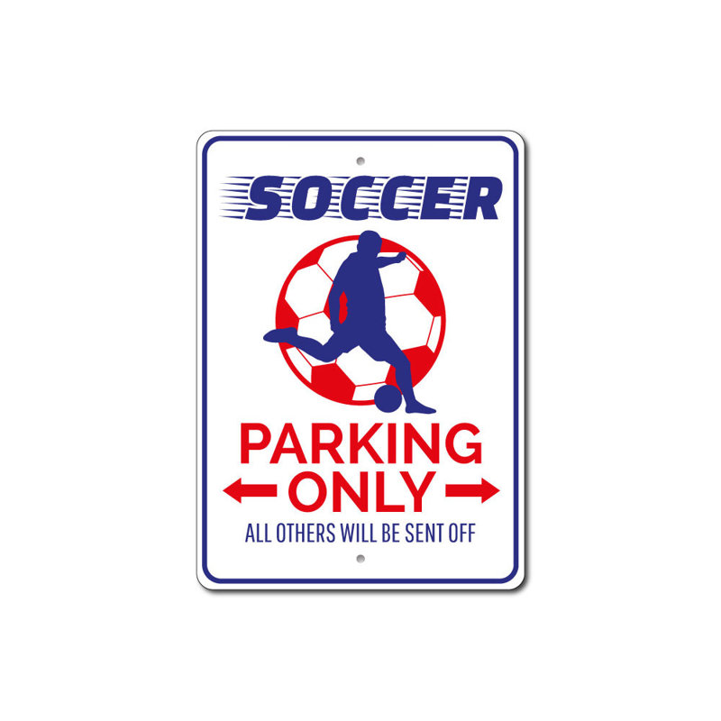 Panneau de soccer en aluminium, H 14 po x l 10 po x P 0,04 po