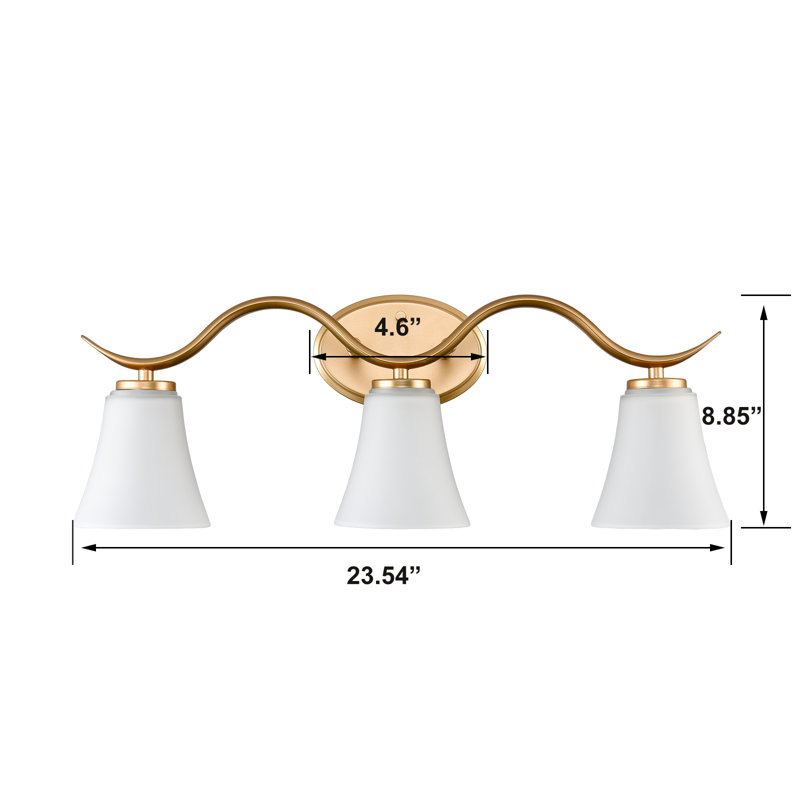 Katron 3 - Light Dimmable Vanity Light, Brass