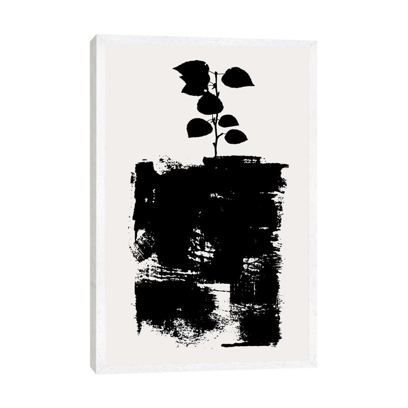 Botanical Stilllife No.5-D by Kubistika - Print on Canvas, 101.6cm H x 66.04cm W x 3.81cm D, White Floater Framed