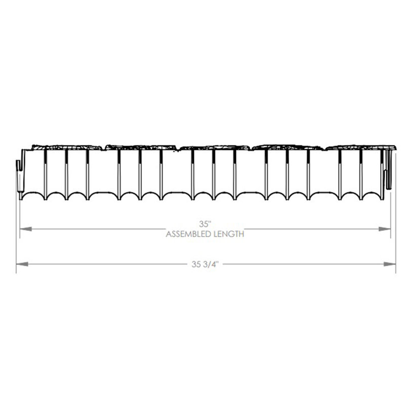 3.75'' H x 35'' W Lawn Edging