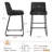 35.8" H Upholstered Counter Stool with Backrest-1138337758