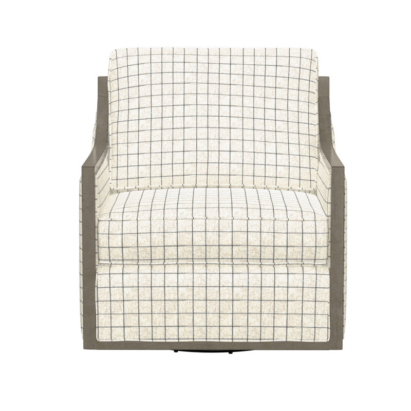 Fauteuil d'appoint pivotant rembourré Icare, Beige