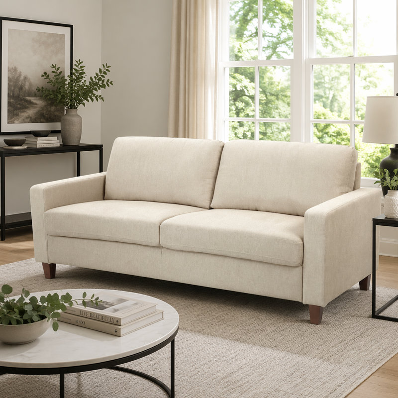 Canapé 2 places Mid-Century, Beige