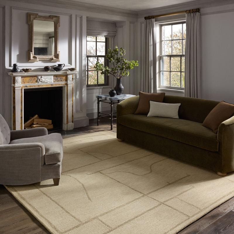 Jeremiah Brent x Loloi Barrow Ivory / Taupe Area Rug, Rectangle 8'6" x 11'6"