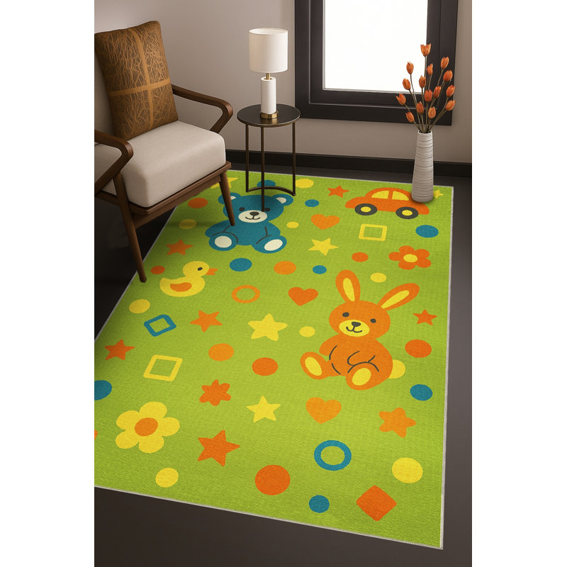 Tapis vert Mosso, 3'11" x 5'11"