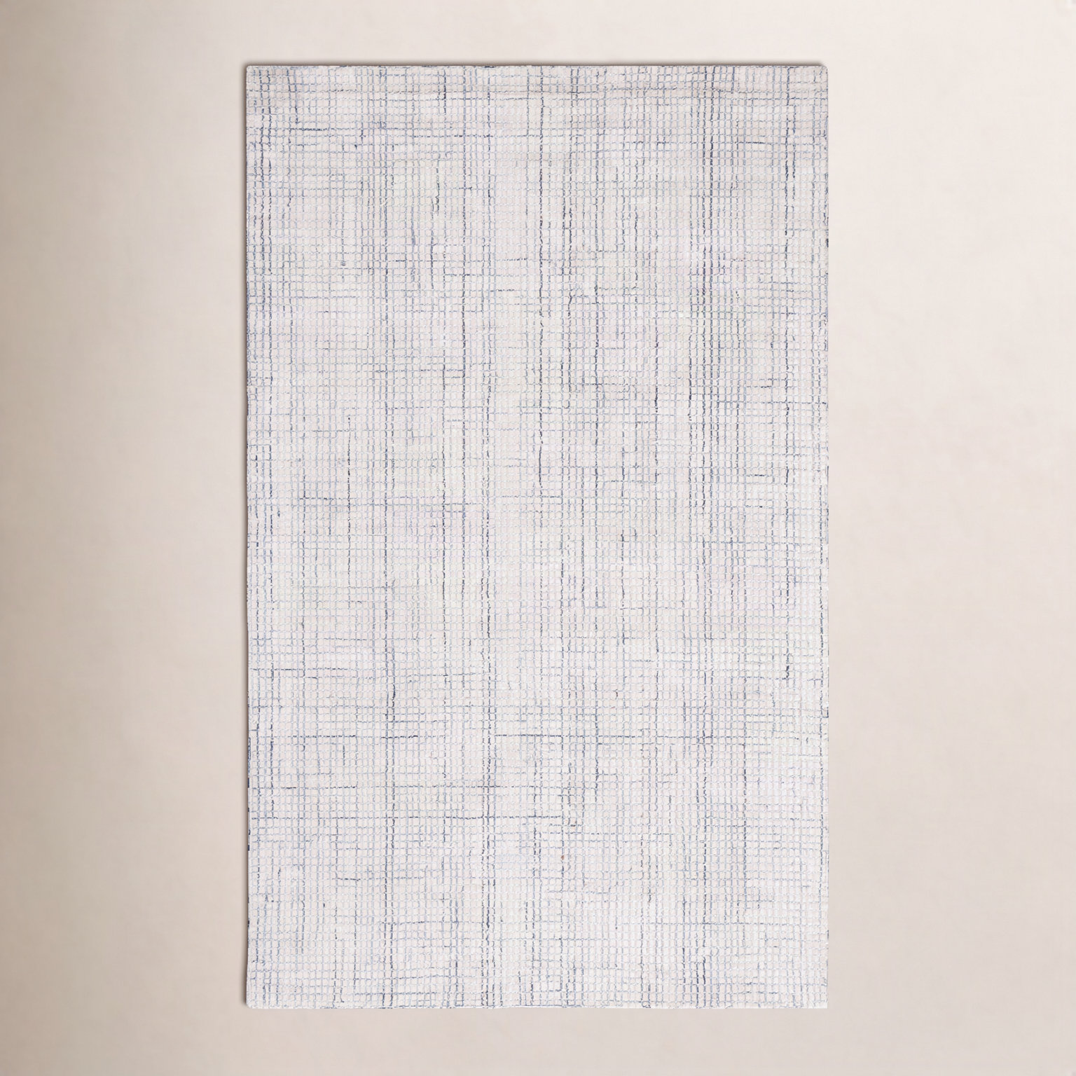 Rowe Ivory Grey Hand-Tufted Abstract Rug, Rectangle 4' x 6'