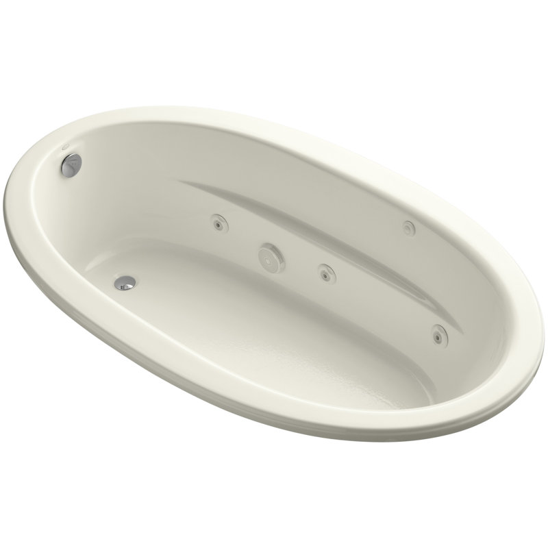 Sunward 72" x 42" Whirlpool Bathtub, Biscuit