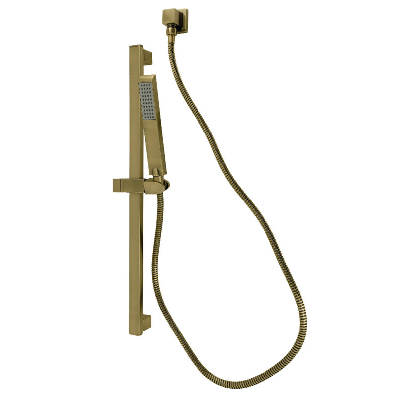 Kingston Brass Made To Match Shower System with 26" Slide Bar and Hand Shower, Antique Brass