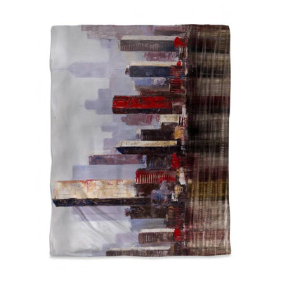 Industrial City Style Blue Duvet Cover - Bedroom Home Decor