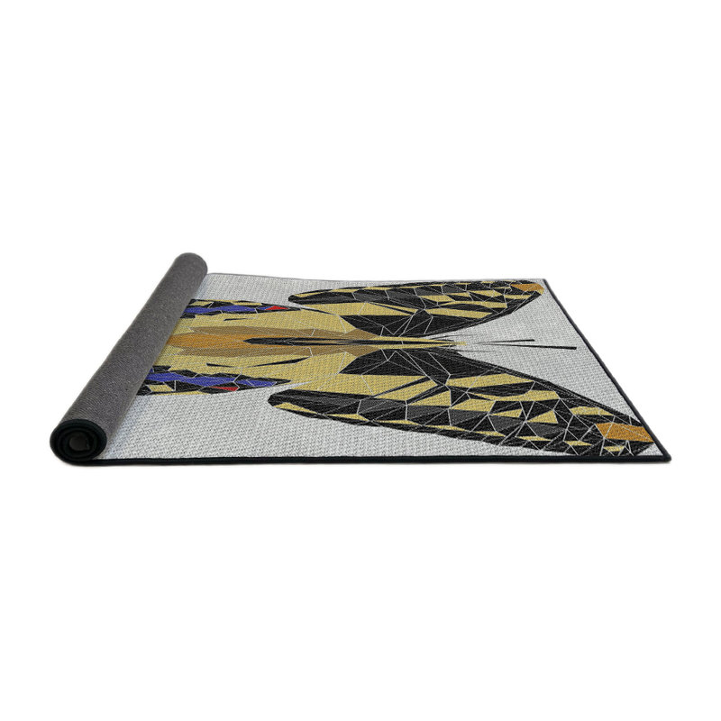 Jaune Tapis décoratif Janousek, Rond 6 pi