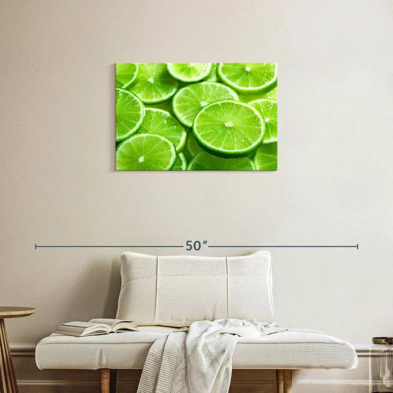 Yarlin Lime Slices, 20" H x 30" W