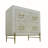 28" White Solid Wood Two Drawer Nightstand