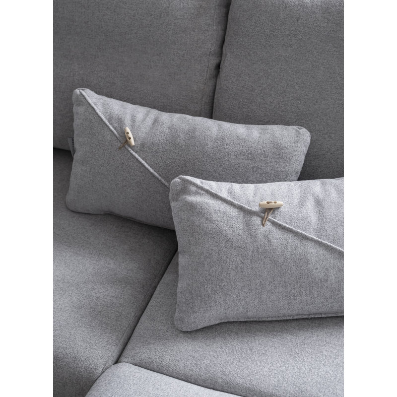Scandic Lagom Corner Sofa Bed, Grey, Right Hand Facing