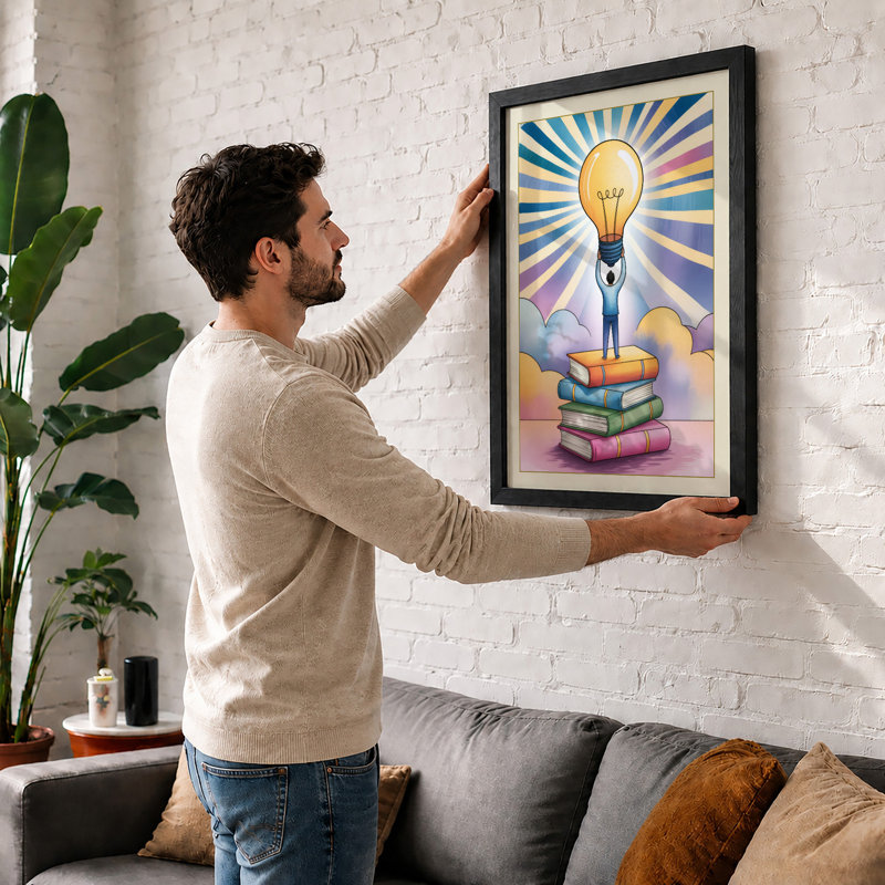 Reaching For Ideas Modern - Print, Unframed, A4 - 29.7 x 21.0 cm