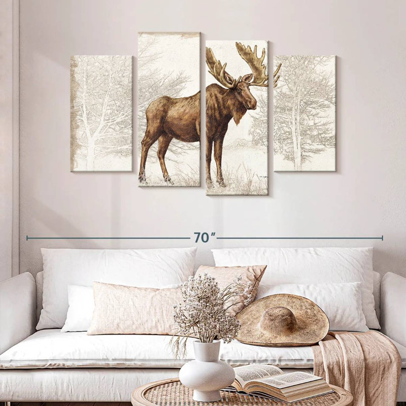 White Christmas Lodge I, 32" H x 52" W