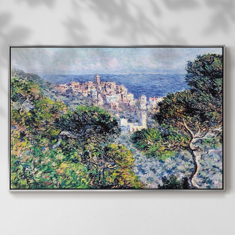 Bordviera, View, 1884, reproduction d'art sur toile, H 27 po x l 41 po x P 2 po, Argent