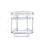 Chariot-bar avec rangement pour bouteilles de vin transparent et chrome Piffo