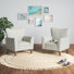Fauteuils Arching l 31 "en polyester avec pieds en bois massif