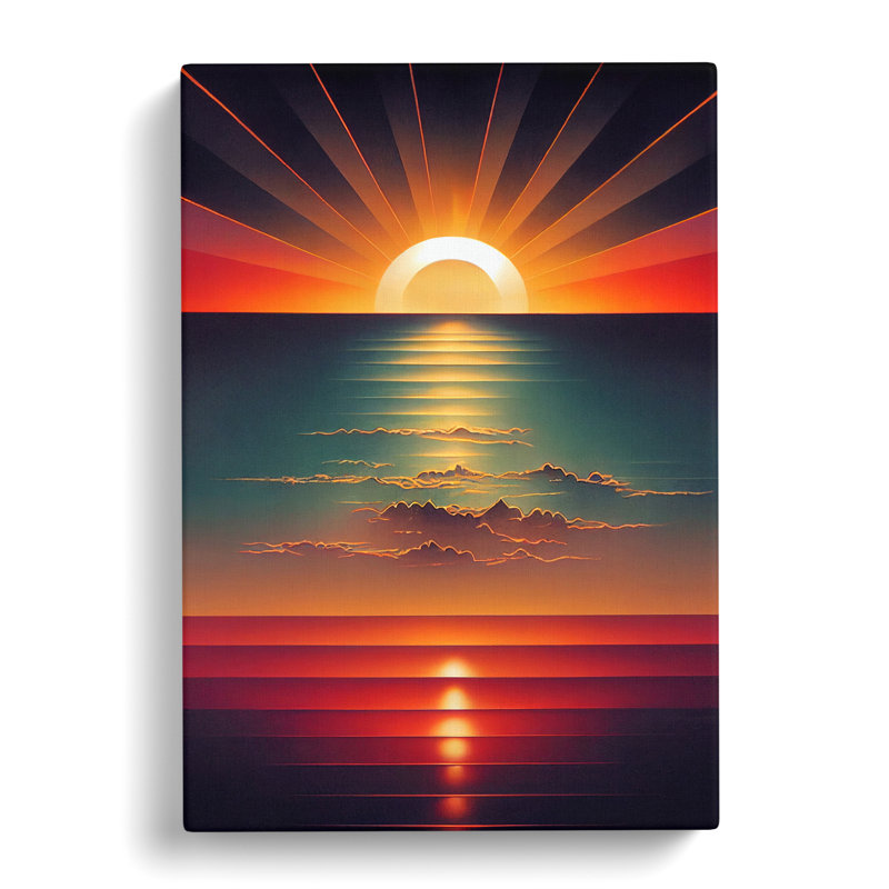 Moxie Sunset Airbrush - Wrapped Canvas, 76cm H x 50cm W