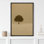 Solitary Tree Minimal Landscape Wall Art for Living Room Entryway - Pictures Framed Canvas Print Wall Art