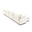 Velours côtelé pour le salon et le bureau: 4 places, beige, avec coussins décoratifs, beige facile à assembler: coussins de siège en mousse à mémoire de forme, pièce, assemblage