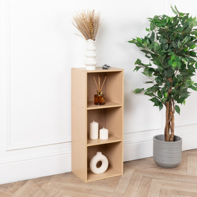 3 Tier  Cube Bookcase Wooden Bookshelf