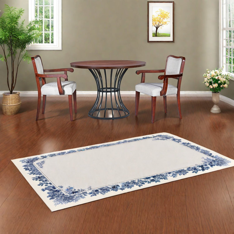 Ensemble de table de salle à manger rustique-moderne peu encombrant avec placage d'aspect bois massif, base en fer