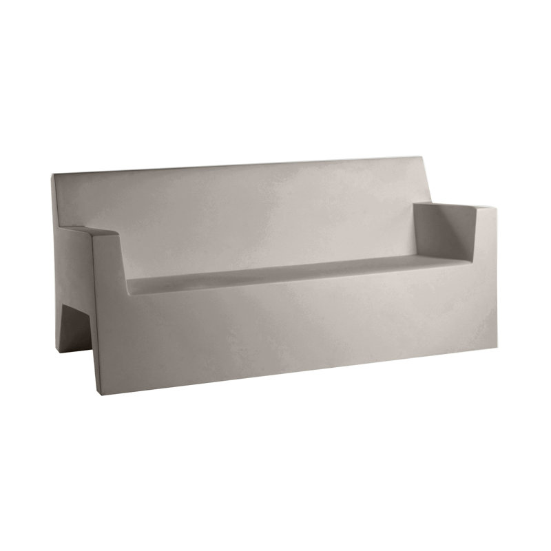 Jut 36" Wide Outdoor Patio Sofa, Taupe
