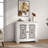 Antique Sideboard Cabinet With Metal - Functional For Kitchen & Dining Area Vintage Accent Distressed Shabby Style