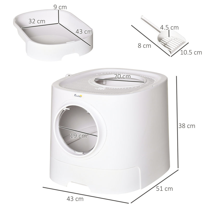 Plastic Enclosed Litter Box
