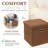 2 Pack 15 Inch Brown Storage Ottoman Bench With Lid – Folding Coffee Table Ottoman, Upholstered Footrest With Hidden Storage For Living Room, Bedroom, Entryway, Dorm, Small Apartment-1465499233