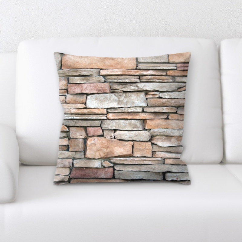 Coussin décoratif briques