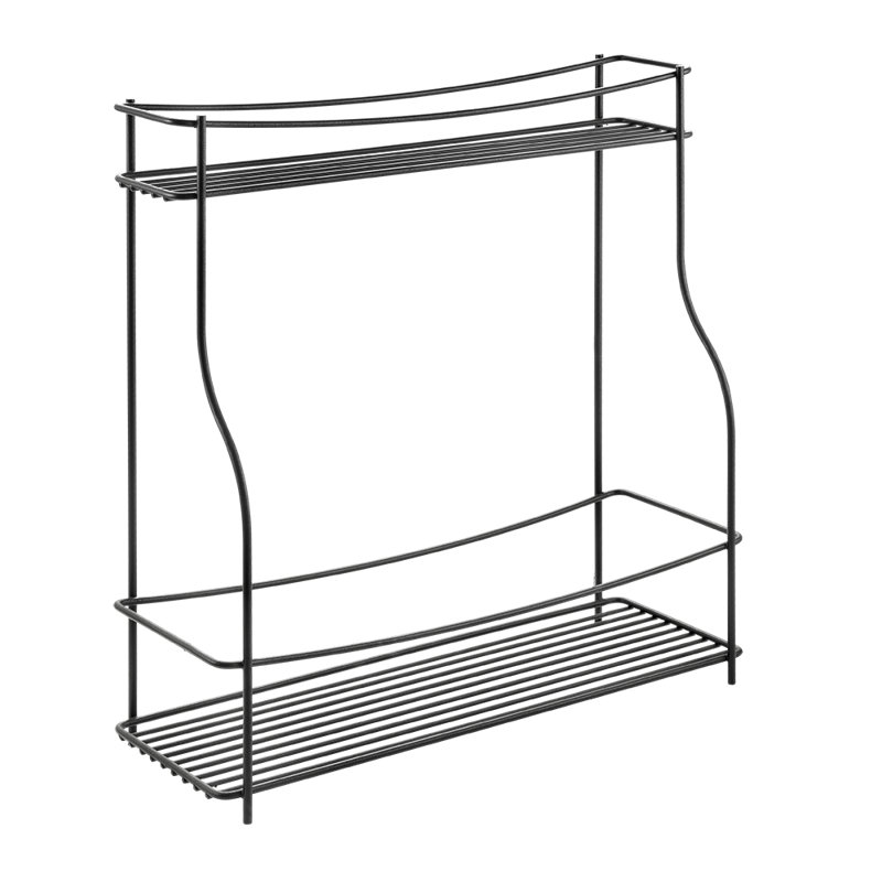 Balsamico Lava Spice Rack 2 Shelves Black