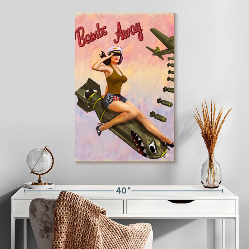 Bombs Away, 30" H x 20" W