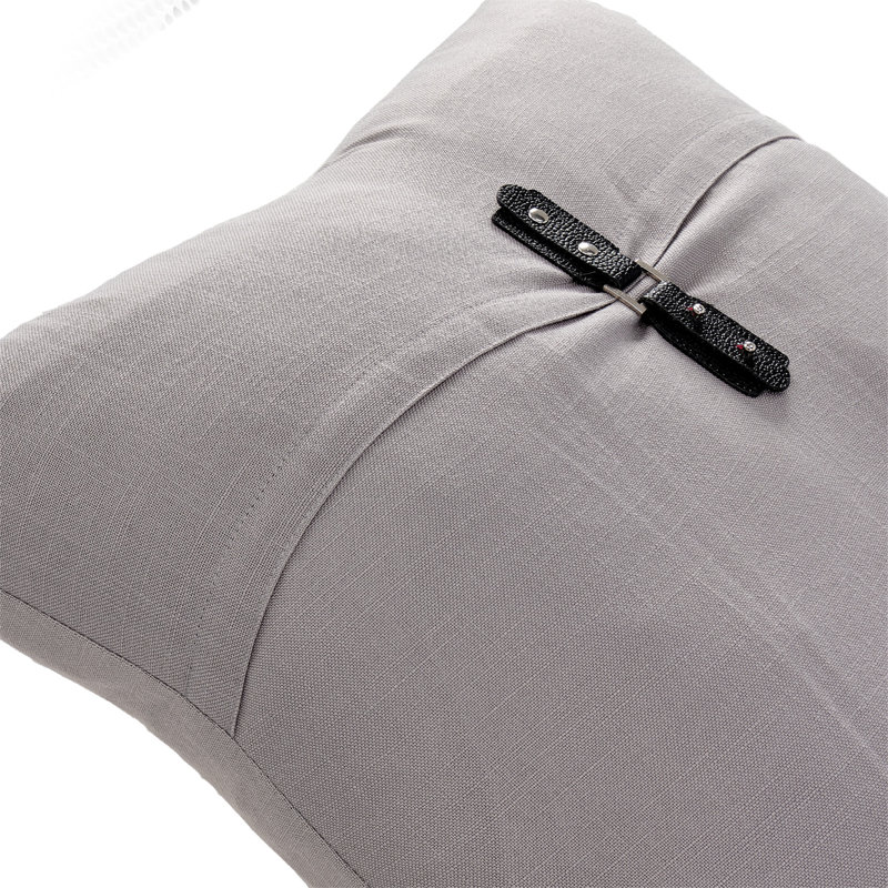 Fusion Duvet Set - Gray, Queen Duvet Cover + 4 Shams + 2 Throws Pillows
