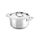 Glamour Diamond Pot with Lid 7.87" - 12 Pieces - Stainless Steel