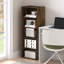 Bibliothèque ouverte à 5 niveaux, tablette, rangement, 7 x 17 x 44, blanche-115307581-139499818
