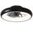  Flush Mount Ceiling Fan With Remote And Light, Black, Bladeless Ceiling Fan